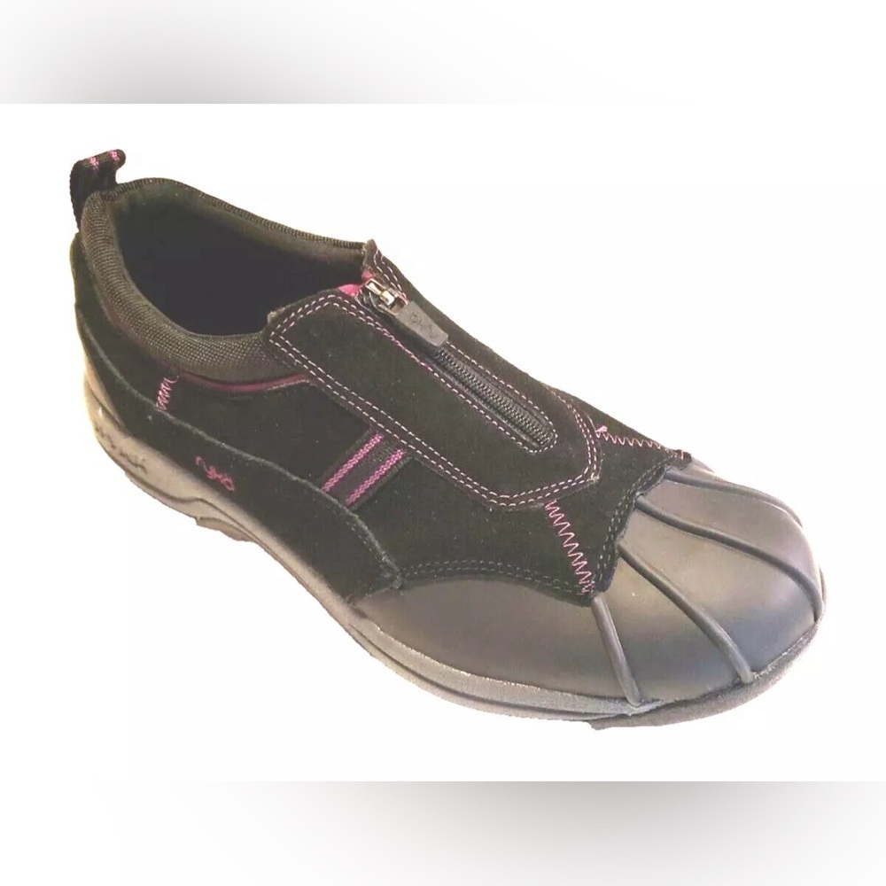 Ryka Womens Water Resistant Front Zip Suede Sneakers Size 10